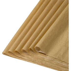 Purple Papers Gold Wrapping Tissue | Size 50x75 cm Pack of 25 Sheets | 20x30 Inches | Art & Craft, Decoration, Gift Wrapping for Mother's Day | Metallic Gold Tissue Paper for Gifts Bags and More