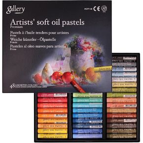 Mungyo Gallery Artists Soft Oil Pastels مجموعة من 48 - ألوان متنوعة + ملصق الايبوكسي