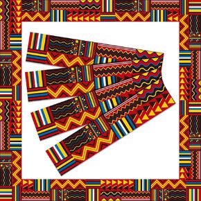 Geyoga 60 PCS History History Bulletin Board 55ft African Weave Border Colorful Clotout Bulletin Board Trim History History Monthed Decoration Border for School Chalkboard Office Office Home