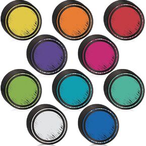 Geyee 60 Pcs Circle Cutouts Black Board Brights Circles Accents Classroom Decorations 4 Inch Round Cutouts Chalkboard Brights Themed Class Jobs for Kids DIY Craft Bulletin Board Back to School Season