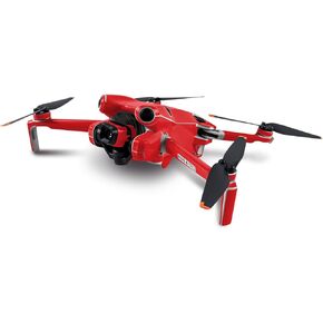 Mayyskins الجلد متوافق مع DJI Mini 4 Pro - Red Solid | غلاف الالتفاف الواقي ، الدائم ، والفريد من نوعه | من السهل تطبيق الأنماط وإزالتها وتغييرها