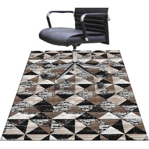 Office Chair Mat for Hardwood Floor, 36"x48" Geometry Under Desk Chair Mat for Hard Floor, Non-Slip Washable Office Rug Carpet Protector Mat for Rolling Chair Computer Chair