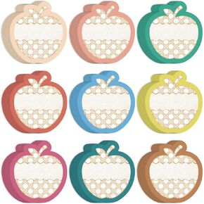 Zonon 90 PCS صحيح بالنسبة لك Boho Apple Clatouts Classroom Bulletin Board Decoration for Office Classroom Party Bulletin Board Wall Chalkboard Decor