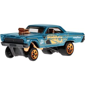 Hot Wheels Collectible Die-Cast Vehicle - '65 Mercury Comet Cyclone Car - Teal and Gold - HDH54-4/6
