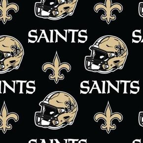 New Orleans Saints Cotton Fabric - NFL Team Logo Coton Fabric من The Yard ، Fat Quarter ، Half Yard ، 1 Yard ، 2 Yard