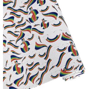 ONEART | Pastel Rainbow Theme Faux Leather Fabric Rainbow Printed Synthetic Fabric for Earrings, Jewelry, Hair Accessories, Handbags, DIY Crafts Making
