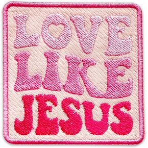 Love Like Jesus Embroidered Patch Christian Religious Embroidery Patches Bible Verse Scripture Jesus Christ Sew On Iron On Patch Faith Patches for Clothes Jeans Backpacks Hats Jackets 3x2.9 Inches
