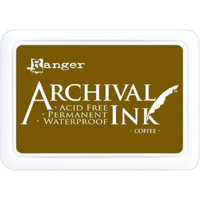 Ranger AIP31451 Ink Pad Coffee Archival Dye Permanent Waterproof, Multicolor