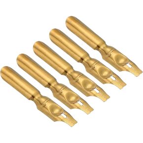 PATIKIL 3MM خط عرض النافورة استبدال NIB PEN ، 5 حزمة 304 الفولاذ المقاوم للصدأ الحبر DIP CALLIGHT