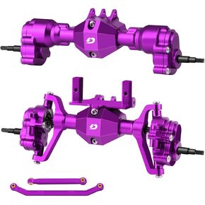 Aluminum Portal Axles Set for 1/18 RC Rock Crawler Redcat Ascent-18 – Front & Rear Axles with Steel Gears, Aluminum Housing, Servo Mount & Steering Links Upgrade Kit