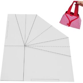 قابلة للطي سلة سلة خياطة النسيج ، قالب خياطة حقيبة اليد الشفافة أكريليك DIY ، حاكم خياطة حقيبة اليدين. in Kuwait