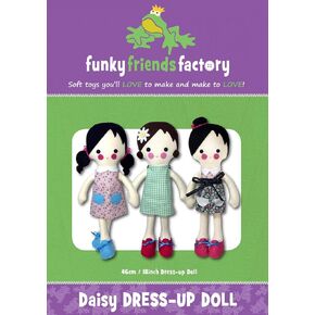 Daisy Dress-Up Doll Pattern - Funky Friends Factory - FFF2649-714329185774