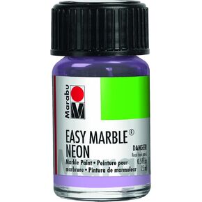 Marabu Easy Marble Paint - Neon Violet - Ignite Your Artistic Passion with the Electrifying Vibrance of This Neon Violet Masterpiece Maker - 15ml