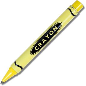 ACME Studios Crayon - Yellow Retractable Roller Ball Pen by Adrian Olabuenaga (PACME3YLRR)