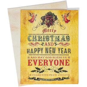 بطاقات عيد الميلاد المعبأة في Divinity Boutique: "Merry Christmas & Happy New Year" - مجموعة من 18 ، متعدد الألوان ، 5x7 بوصة ، 24881