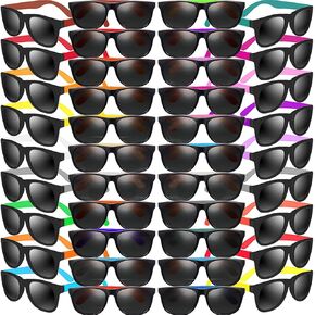 120 PCS Neon Sunglasses Party Favors Bulk, 20 Colors Party Sunglasses 80's Style Colorful Novelty Sunglasses Cool Sun Glasses for Classroom Prize, Goody Bag Filler, Birthday Party, Kid Teen Adult