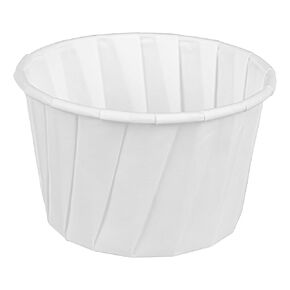 Restaurantware-Sustain 0.5 Ounce Portion Cups, 100 Disposable Condiment Cups - Compostable, Versatile, White Paper Sample Food Cups, Stylish, For Serving Dips, Jams, Sauces, Nuts, And More