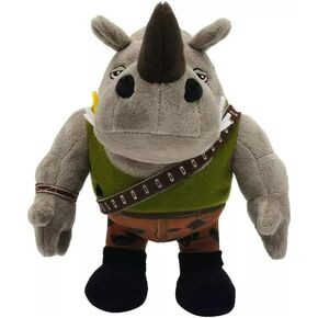 سلاحف Mattel Ninja: لعبة Mutant Mayhem Plush ، دمية ناعمة 8 بوصة من شخصية TMNT (Rocksteady)