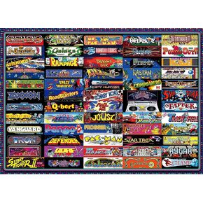Arcadeageddon! Retro Arcade Game Collage Puzzle for Adults and Kids | Difficult 1000 Piece Jigsaw Puzzle, '80s Toys & Games | Interactive Brain Teaser, Fun Quarantine Gifts | 28 x 20 Inches