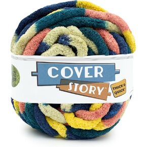 Lion Brand Grand Yarn Cover Story Shice & Incall ، بطانية خيوط ، حقول الخزامى ، 1 حزمة