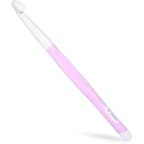 12mm Large Crochet Hook with Ergonomic Handle, Big Crochet Hooks for Chunky Yarn, Professional Huge Knot Needles for Beginners and Experiecced Lover