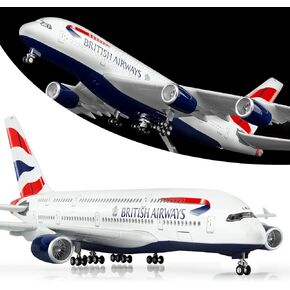 خسارة Fun Park 1: 160 Scale Model Airplane Britain 380 طرازات طائرة Diecast مع ضوء LED لجمع أو هدية
