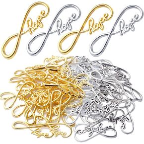 Aylifu Infinity Connector Charms ، 60pcs Infinity Hope Symbor Syrch Charm armoans alloy charms conflies craft supplies for diy netcleace bracelet making accessories