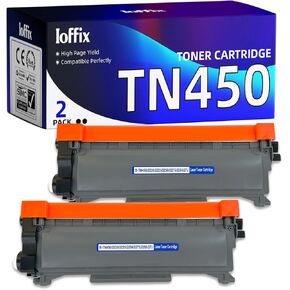 خراطيش TN-450 الحبر أسود متوافق مع الأخ تين-450 TN450 خراطيش الحبر باستخدام DCP-7060D ، DCP-7065DN ، HL-2220 ، HL-2230 ، HL-2240 ، HL-2250DN ، HL-2270DW (Black ، 2 Packs))