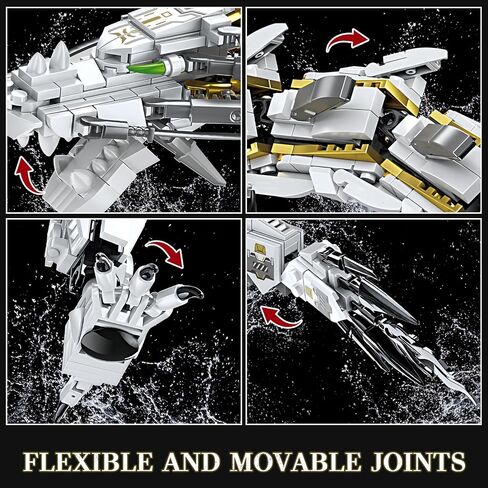 Dragon Building Blocks Sets for Adults, White Mechanical Dragon Animal Building Model Collectible Display Toys, Cool Creative Gifts for Boys Teens Fans (1485 Pieces) in Saudi Arabia