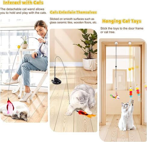 Interactive Cat Toys for Indoor Cats, Electric Cat Ball Fast Rolling in Play Mat, Motion Activated Cat Toy, Hide and Seek Cat Toy for Indoor Kitten Exercise in Saudi Arabia