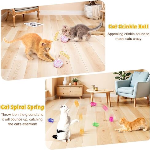 Interactive Cat Toys for Indoor Cats, Electric Cat Ball Fast Rolling in Play Mat, Motion Activated Cat Toy, Hide and Seek Cat Toy for Indoor Kitten Exercise in Saudi Arabia