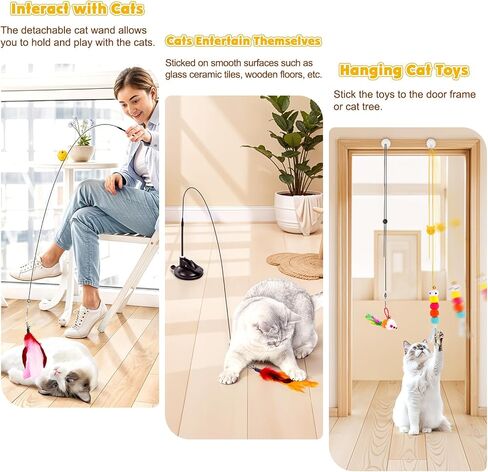 Interactive Cat Toys for Indoor Cats, Electric Cat Ball Fast Rolling in Play Mat, Motion Activated Cat Toy, Hide and Seek Cat Toy for Indoor Kitten Exercise in Saudi Arabia
