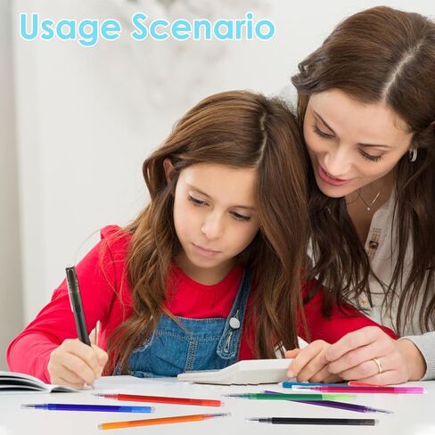 0.7 mm Erasable Gel Ink Pen Refills Compatible with Frixion Friction, 8 Colors Multicolor Retractable Fine Point Pen Refill (Blue、Black、Red、Green、Orange、Lake Blue、Purple、Rose Red) (8Color, 24) in Saudi Arabia