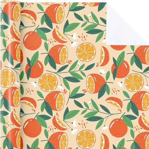 WRAPAHOLIC Strawberry Wrapping Paper Roll - Mini Roll - 17 Inch x 16.5 Feet - Sweet Strawberry Fruits Wrapping Paper for Summer, Birthday, Wedding, Bridal Shower in Saudi Arabia
