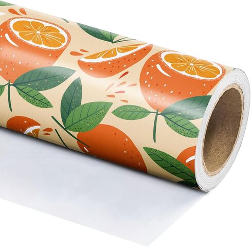 WRAPAHOLIC Strawberry Wrapping Paper Roll - Mini Roll - 17 Inch x 16.5 Feet - Sweet Strawberry Fruits Wrapping Paper for Summer, Birthday, Wedding, Bridal Shower in Saudi Arabia