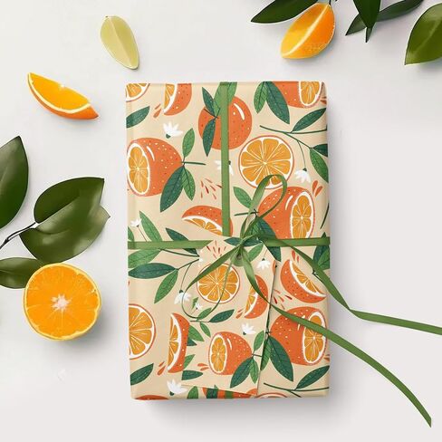 WRAPAHOLIC Strawberry Wrapping Paper Roll - Mini Roll - 17 Inch x 16.5 Feet - Sweet Strawberry Fruits Wrapping Paper for Summer, Birthday, Wedding, Bridal Shower in Saudi Arabia