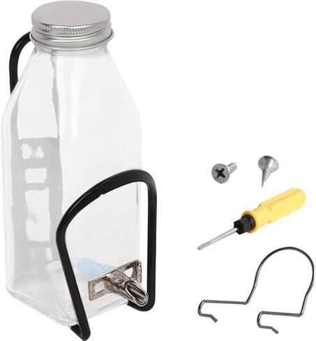 WAYUTO Small Pet Hanging Water Dispenser - Suspended Automatic Water Feeder No-Drip Pet Water Bottle for Rabbit Parrot Cat Dog Hamster Other Small Animals Alloy type in Saudi Arabia