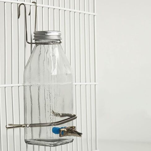 WAYUTO Small Pet Hanging Water Dispenser - Suspended Automatic Water Feeder No-Drip Pet Water Bottle for Rabbit Parrot Cat Dog Hamster Other Small Animals Alloy type in Saudi Arabia