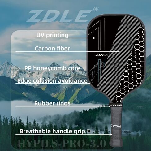 Pickleball Paddles,3KCarbon Fiber Surface, Polypropylene Honeycomb Core, Pickle Ball Raquette Set of 2, Unmatched Control in Saudi Arabia