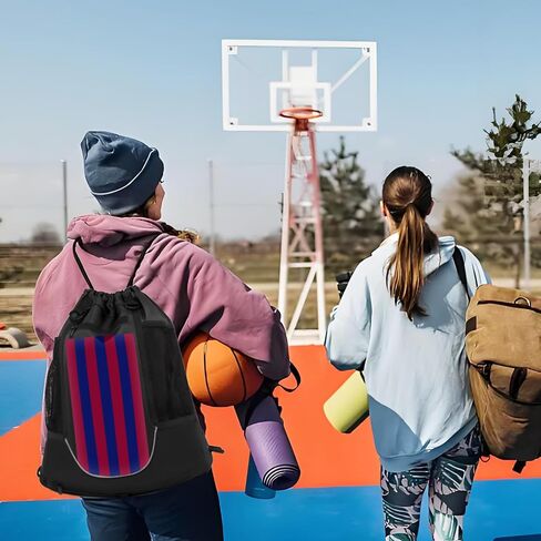 STAY GENT Drawstring Basketball Backpack for Boys, Foldable Soccer Backpack Gym Bag Sackpack Sports Sack with Detachable Ball Mesh Bag for Volleyball Baseball Yoga in Kuwait