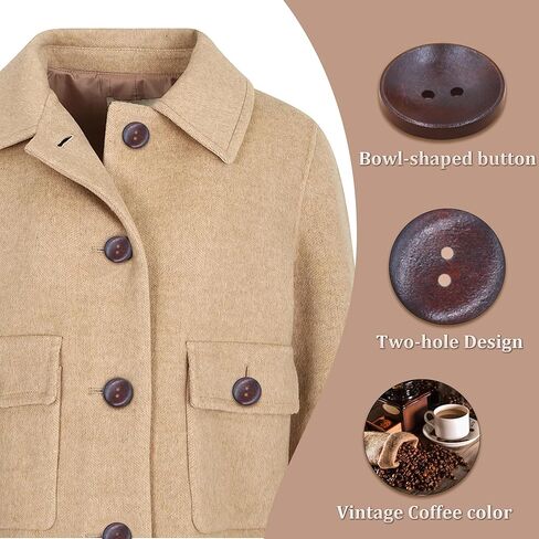 100PCS 0.5 Inch Dark Brown Classic Wooden Buttons, 2 Holes Round Convex Buttons for Sewing, Craft, Shirt, DI in Kuwait