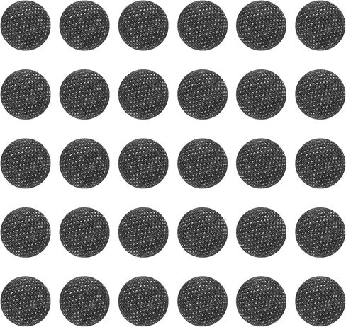HARFINGTON 30pcs 24L Fabric Cloth Covered Button 15mm 5/8" Plastic Shank Round Sewing DIY Buttons Craft Replacement Button for Sewing Clothing Suits Coats Blouses Sweaters, Black in Saudi Arabia