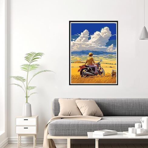 Heibago Paint by Numbers Kit للبالغين 12 "x16" قماش مؤطر و Wooden Easel و Diy Acrylic Paint بأرقام أرقام للمبتدئين للمبتدئين ، والورود الساحلية للفنون الرسم والحرف اليدوية لديكور الجدار المنزلي in Kuwait