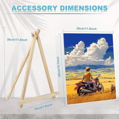 Heibago Paint by Numbers Kit للبالغين 12 "x16" قماش مؤطر و Wooden Easel و Diy Acrylic Paint بأرقام أرقام للمبتدئين للمبتدئين ، والورود الساحلية للفنون الرسم والحرف اليدوية لديكور الجدار المنزلي in Kuwait