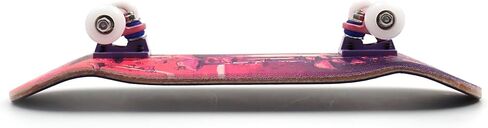 SPITBOARDS® 34 x 96 mm Wood Fingerboard Complete Set-Up, Pre Assembled, 5-Layers Wood, Pro Trucks with Lock Nuts, CNC Bearing Wheels, Real Wear Graphics, Lasered Foam Grip Tape, Pink Mushrooms in Saudi Arabia