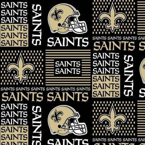 New Orleans Saints Cotton Fabric - NFL Team Logo Cotton Fabric by The Yard, Fat Quarter, Half Yard, 1 Yard, 2 Yard Cuts in Saudi Arabia