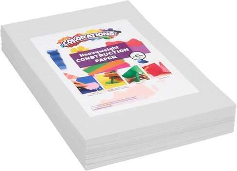 Construction Paper,White,12 inches x 18 inches,300 Sheets,Heavyweight Construction Paper,Crafts,Art,Kids Art,Painting,Coloring,Drawing,Paper,Art Project,All Purpose Paper in Saudi Arabia