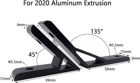 10Sets Black Heavy Duty 2020 Aluminum Extrusion Corner Brackets 20 Series Extrusion Connectors with 10PCS 2020 Aluminum Extrusion Profiles T Slot L Bracket 20PCS Screws 2020 T Nut in Saudi Arabia
