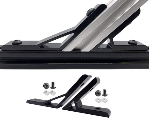 10Sets Black Heavy Duty 2020 Aluminum Extrusion Corner Brackets 20 Series Extrusion Connectors with 10PCS 2020 Aluminum Extrusion Profiles T Slot L Bracket 20PCS Screws 2020 T Nut in Saudi Arabia