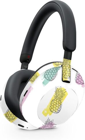 Mayyskins الجلد متوافق مع سماعات Sony WH -1000XM5 - عجلات الزهور | غلاف الالتفاف الواقي ، الدائم ، والفريد من نوعه | من السهل تطبيق الأنماط وإزالتها وتغييرها in Kuwait